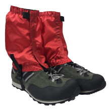 Trekking Feet Watertight Leggings Ankle Gaiters Adjustable Leg Gaiters Waterproof Leg Covers For Snowshoeing Skiing Red