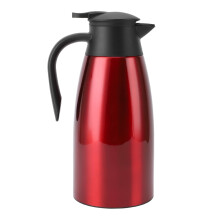 2L Insulated Water Kettle 304 Stainless Steel Double-Walled Vacuum Thermal Dispenser For Coffee And Tea Home Wine Red