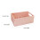 Light Pink Plastic Desktop Storage Box, Foldable & Stackable, 15x10x5.5cm 2