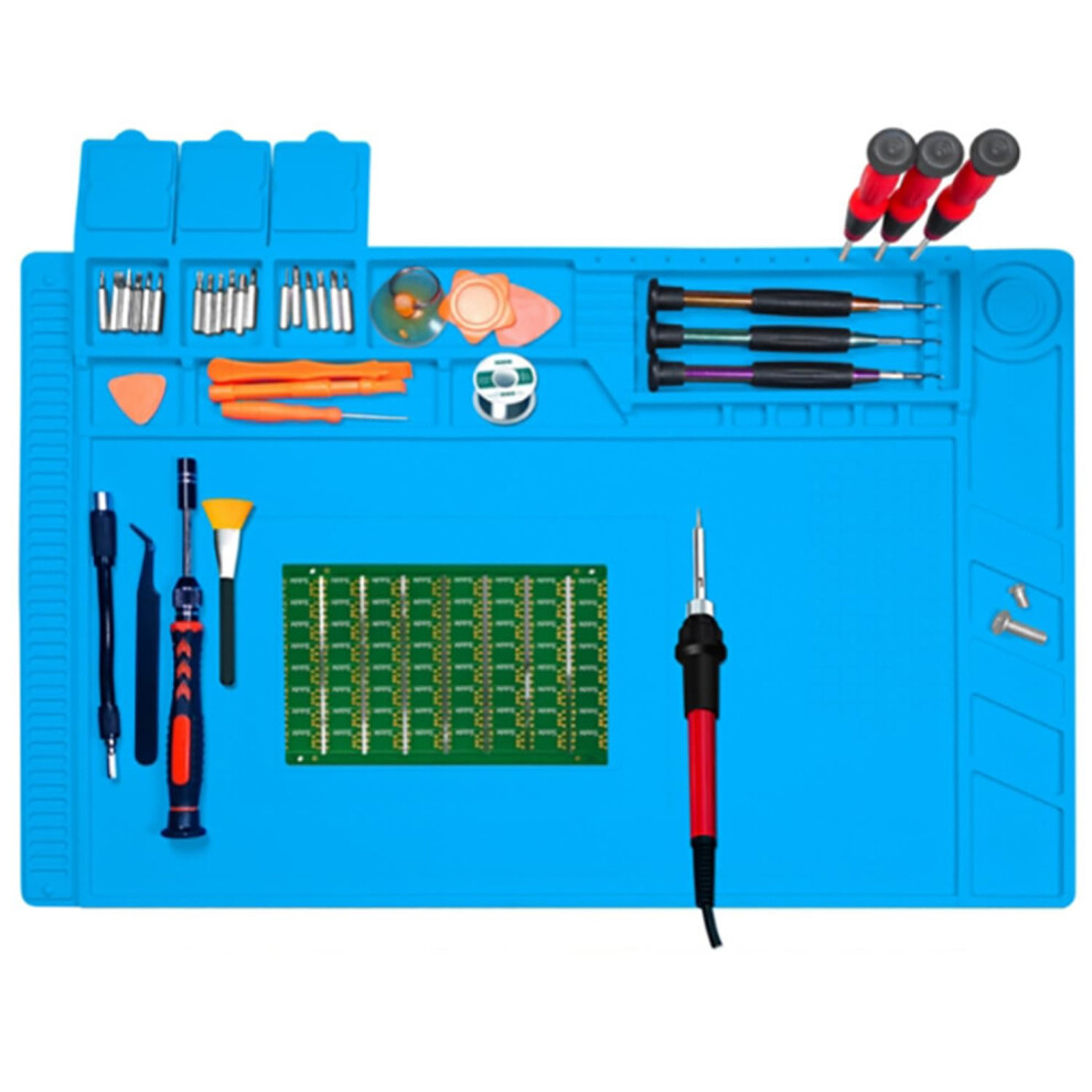Heat Resistant Soldering Mat With Ruler Notches And Screw Notches 500C Multipurpose Work Soldering Repair Platform Pad 9393856810253