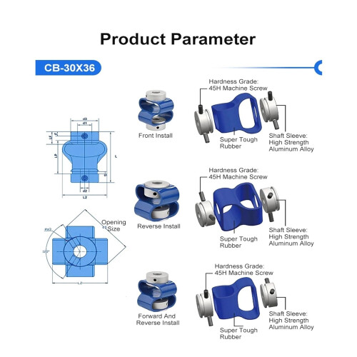 CB Encoder 2-Piece Flexible 8-Shaped Coupling CB-25X21-5x5 Glue Type Compatible With CB-25X21 Model 2