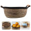 wicker basket straw storage with handles for bathroom makeup organizer 11