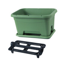 Window Box For Flowers With Tray Planter For Vegetables On Porch Dark Green