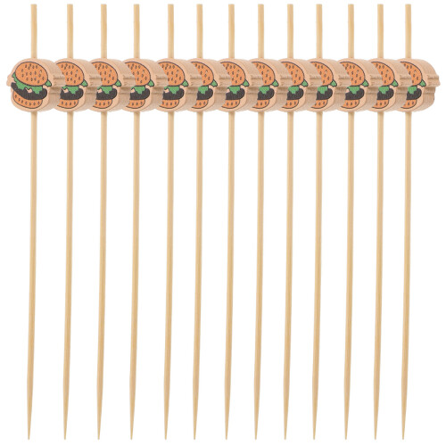 100pcs disposable bamboo hamburger picks for fruit sandwiches 2
