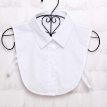 Chiffon Women Fake Collar Detachable Collar For Blouse White Vintage Beaded Detailing Accessory