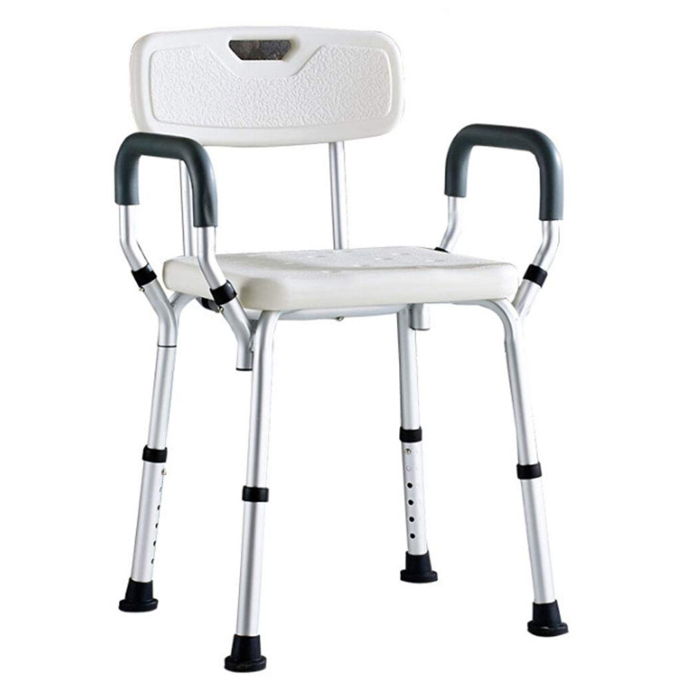 Aluminum Shower Chair Stool For Elderly And Disabled With Backrest, Lightweight Bathtub Seat, Handicapped Safety