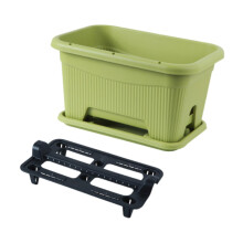 Flower Window Box Vegetable Growing Container Easy To Clean Multifunction Planter Pot For Home Decor Green