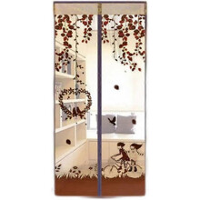 Magnet Mosquito Net Hands-Free Curtains Tulle Window Door Screen,No More Mosquitoes or Insects (Coffee car)