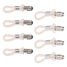 8pcs metal towel clips with cotton rope for kitchen, bathroom