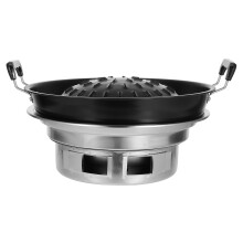 korean stovetop pan with grill tray for meat vegetable cooking camping