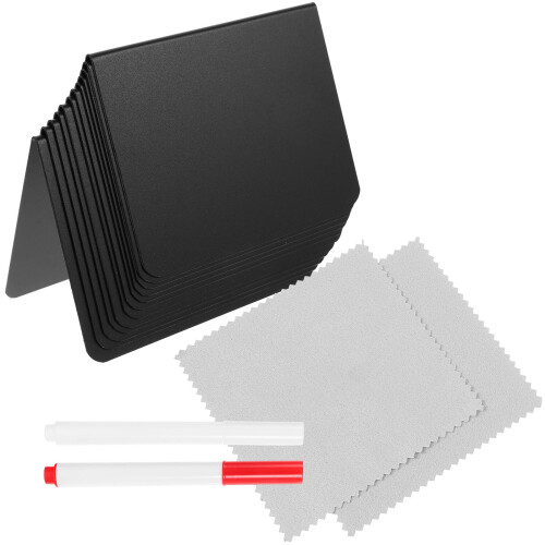 4Ensembles Petits Tableaux Effaçables Noir Pour Table 2