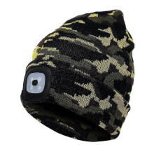 Lighted Beanie Cap Rechargeable Running Hat Ultra Bright 4 Led Waterproof Headlamp