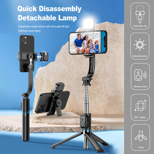 107 cm/42 Zoll Multifunktions-Selfie-Stick,