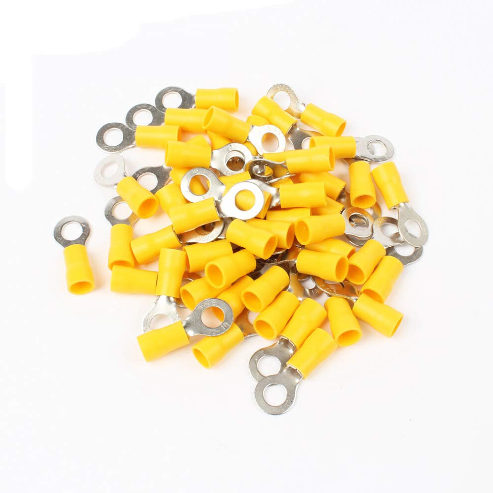 Rv5.5-6 Yellow Ring Insulated Terminal Crimp Terminal For 4-6Mm2 Cable Wire Connector 40Pcs 9354506798994