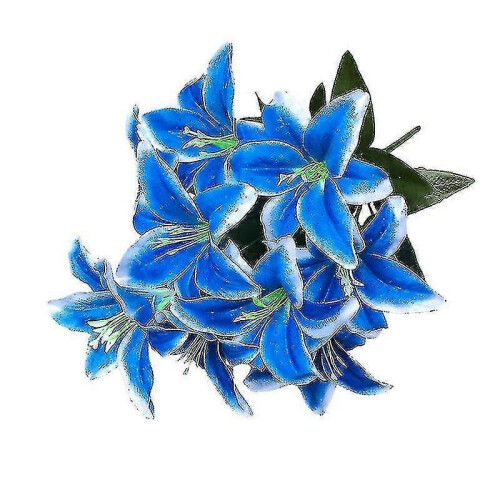 2pcs Artificial Lily 10 Heads Each for Wedding Party Decor 2
