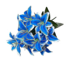 2pcs Artificial Lily 10 Heads Each for Wedding Party Decor