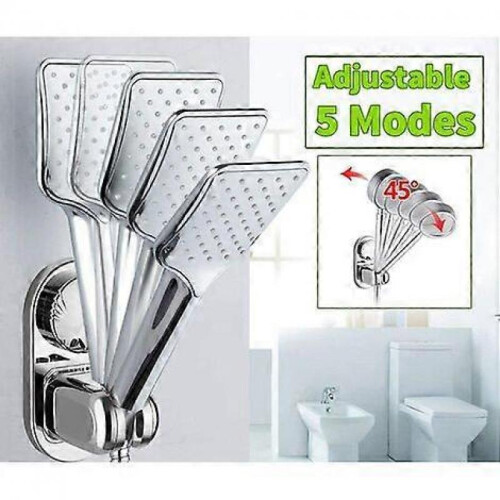 Suction Cup Shower Holder Great Adsorption, 5 Modes Adjustable Angle, Wall Mounted Hand Shower Holder 1