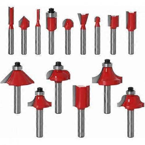15pcs Shank Mill Bit Set Tungsten Carbide Mill Bit Set Profile Carbide Woodworking Tools 1