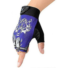 Kids Children Sports Half Finger Gloves Mittens Breathable & Non-slip Cycling Gloves Shockproof Fingerless Gloves for for Riding Motorcycle Bike