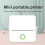 Mini Thermal Sticker Printer, 57x26mm, White, Portable & Wireless 11