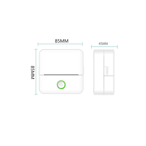 Mini Thermal Sticker Printer, 57x26mm, White, Portable & Wireless 1