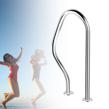 Pool Safety Handrail Non-Slip Design 3-Bend Rails, Easy Mounting for Swimming Pool Safety