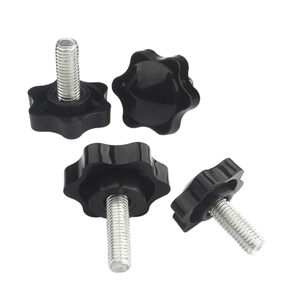 M8*80 Clamping Screw Knob, Plum Hex Shaped Grips, Star Knob Thumb Screw, M8*80 Thread, Hex Style 9354506799953