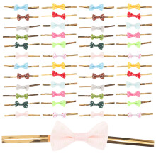 100 pcs dot ribbon bowknot ties for candy bag sealing, mixed color