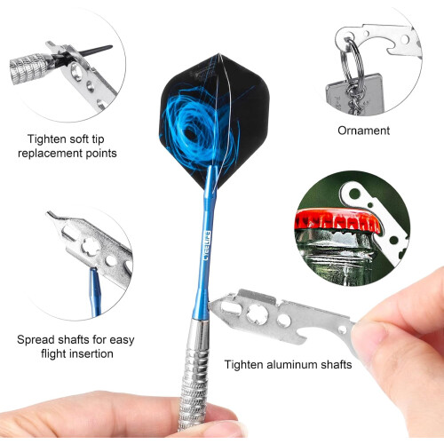 Loading and Unloading Tools Stainless Steel Extractor Remover Dart Point Cleaner For Professional Dart Players Silver 2
