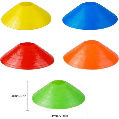 15 Pcs Cone Marker Discs, Multipurpose Training Space Obstacle Marker Cones for Soccer 1