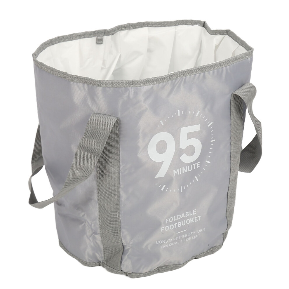 Portable Waterproof Foot Bath Basin Collapsible with Handle 15L 35cm Diameter