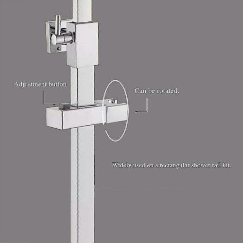 Sliding Shower Head Holder for Rail-18 X 30mm-rectangular, Square Replaceable Handheld Shower Holder 2
