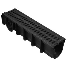 u shaped trench drain with grate for kitchen patio garden