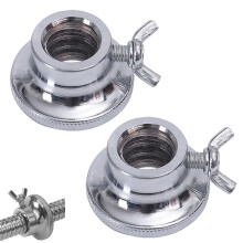 Dumbbell Collars 2 Pack Spin Locking Nut With Safety Lock Screws For 1 Inch Standard Threaded Handles Barbell Compatible