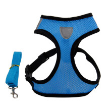 Hundegeschirr mit Leine, Netzstoff, verstellbar,