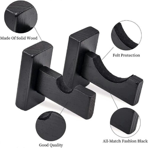 Baseball Bat Display Wall Mount, Softball Bat Rack for Horizontal Display, Solid Wood with Soft Felt and Hidden Screws 1