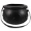 black plastic cauldron set with rack for halloween candy and decor 8