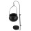 black plastic cauldron set with rack for halloween candy and decor 10