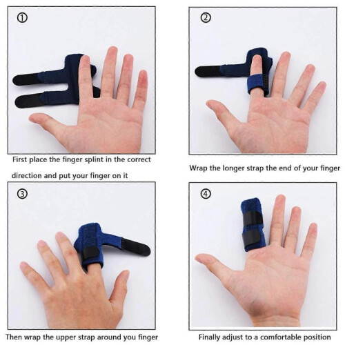 4 Pack Finger Splint Finger Straightener Finger Support Finger Stabilizer for Broken, Sprained 1