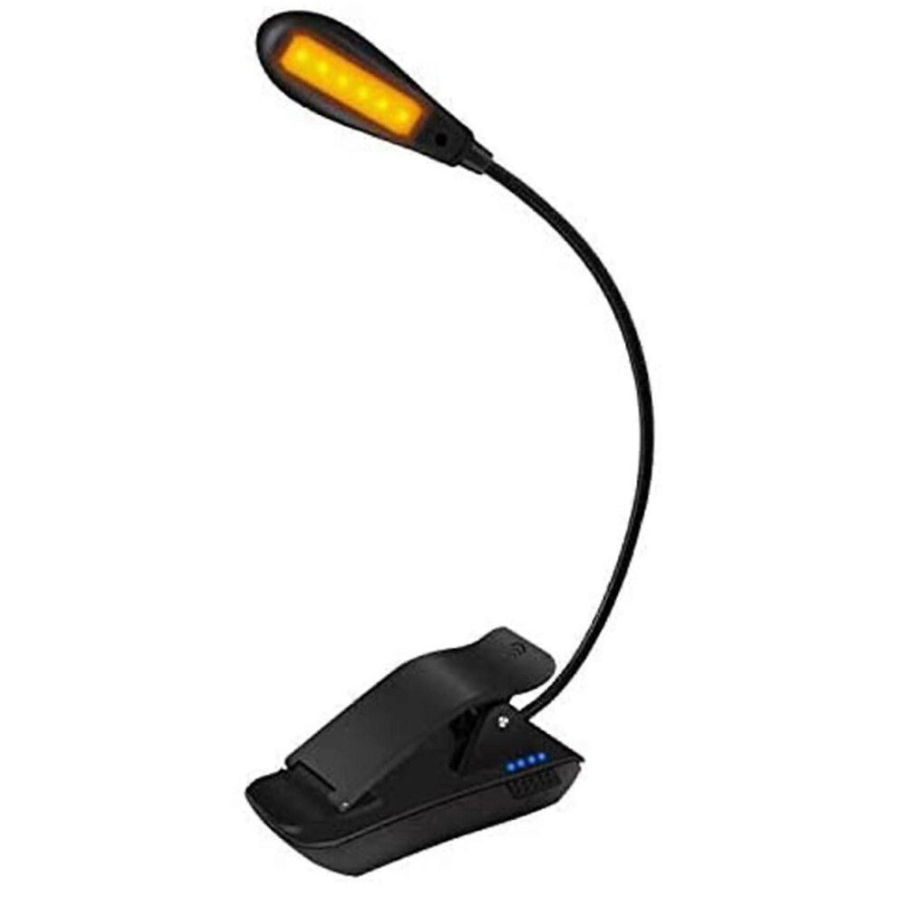 Rechargeable Reading Light - Reading Lights for Books in Bed with 7 LEDs and 3 Brightness Levels, Blue Light Blo