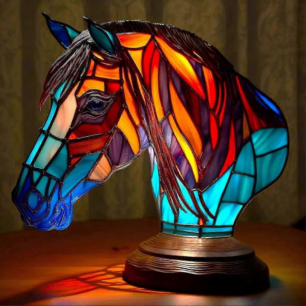 Horse Shape Table Lamp Retro Style Home Decorative Lighting Fixture Ideal as Christmas Gift 2024-image-OPC-PKM7J9G-NEW