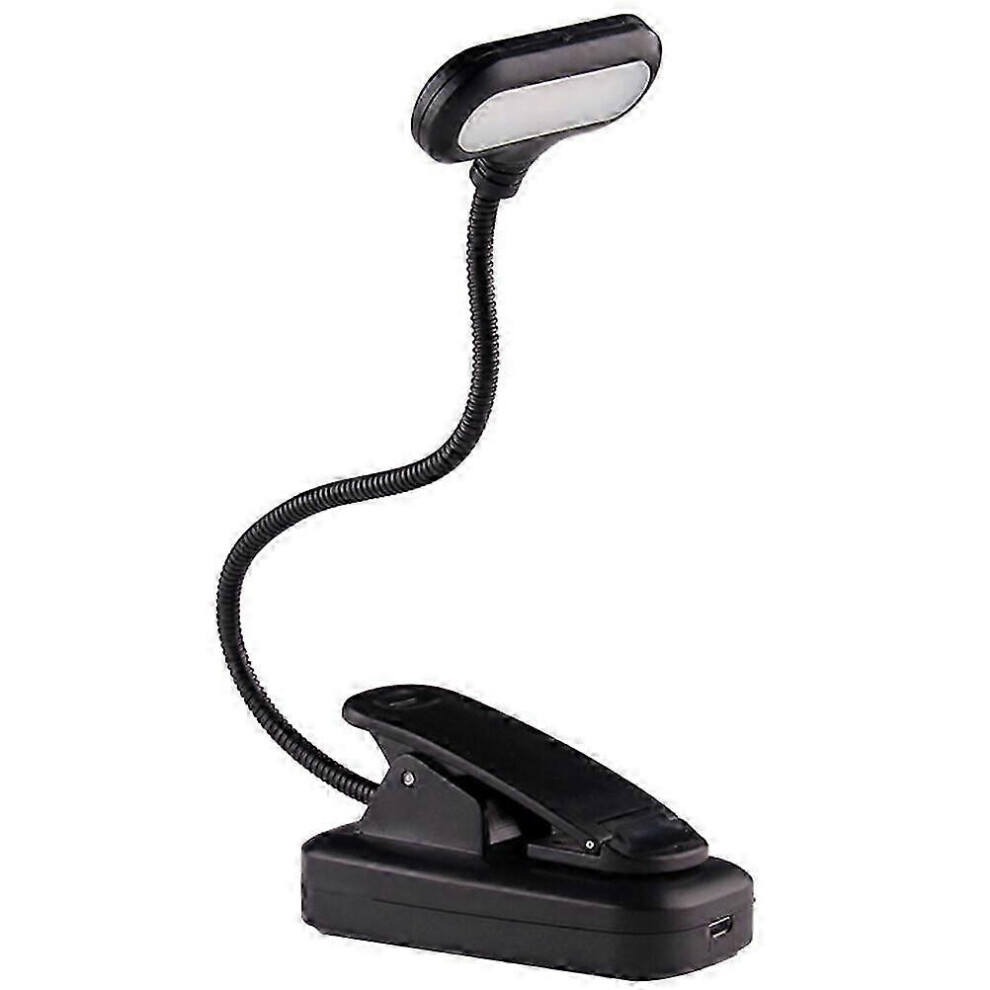 Led Reading Lamp For Students With Clip, Usb Charging, Adjustable Gooseneck Table Lamp Light