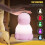 Silicone Dinosaur Night Light for Kids, Color Changing, Pink 2