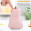 Silicone Dinosaur Night Light for Kids, Color Changing, Pink 5