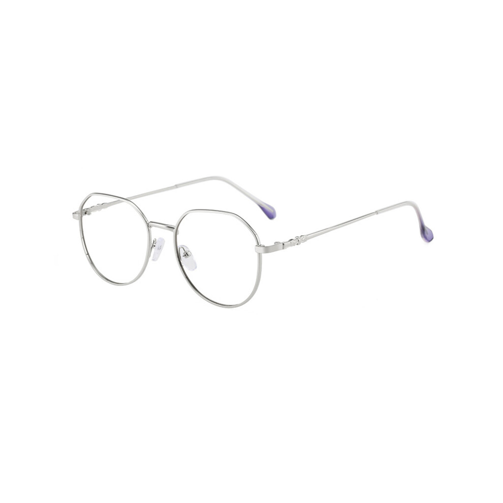 (Silver) Fashion Anti-blue Light Sunglasses Female Eyeglasses Frame Eyewear-image-OPC-PKM7KB7-NEW