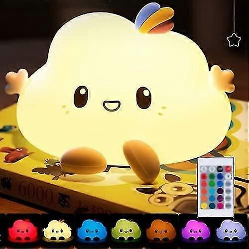Rechargeable Silicone LED Night Light with 7 Colors Touch Sensor for Bedroom