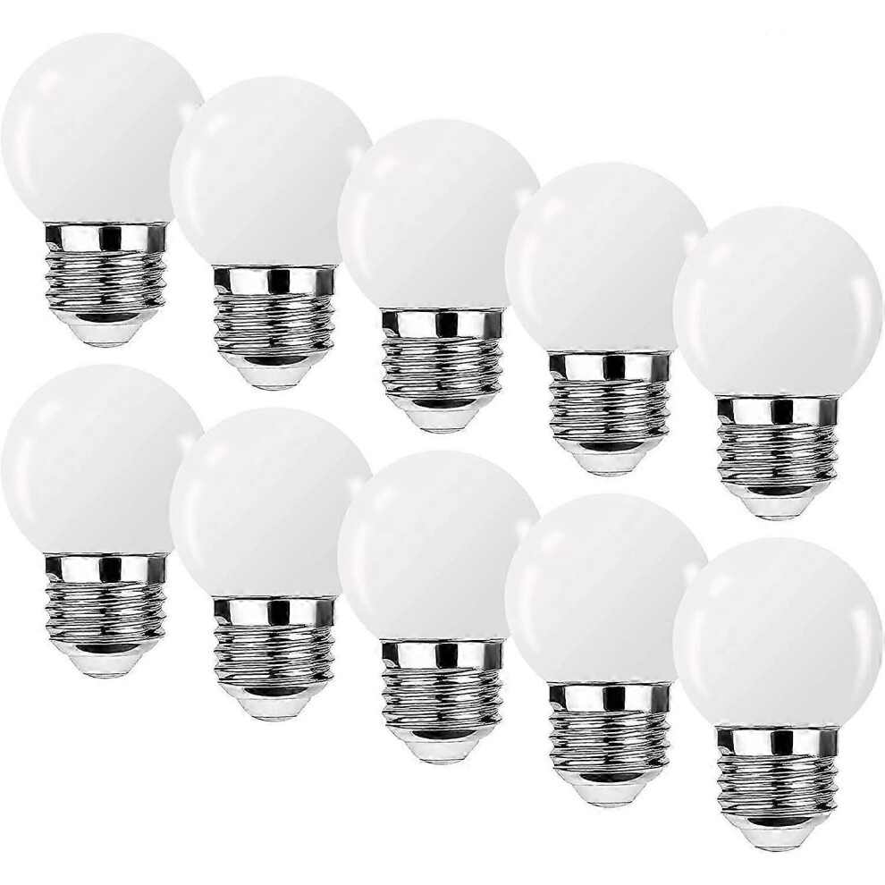 E27 3W G45 Led Bulb, 3W Led Bulb, 20W Incandescent Bulb Equivalent, E27 G45 Mini Globe Golfball, Warm Bulb, 360 Beam Angle, Non-Dimmable White/Light