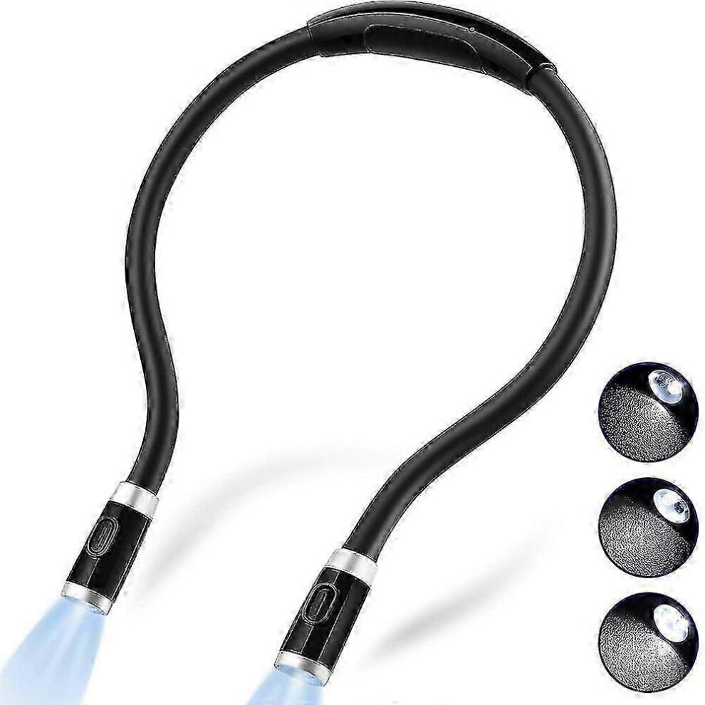 Rechargeable Led Reading Ideal For Reading In Bed, Hands-Free, Super Flexible, 3 Adjustable Brightness Levels Light