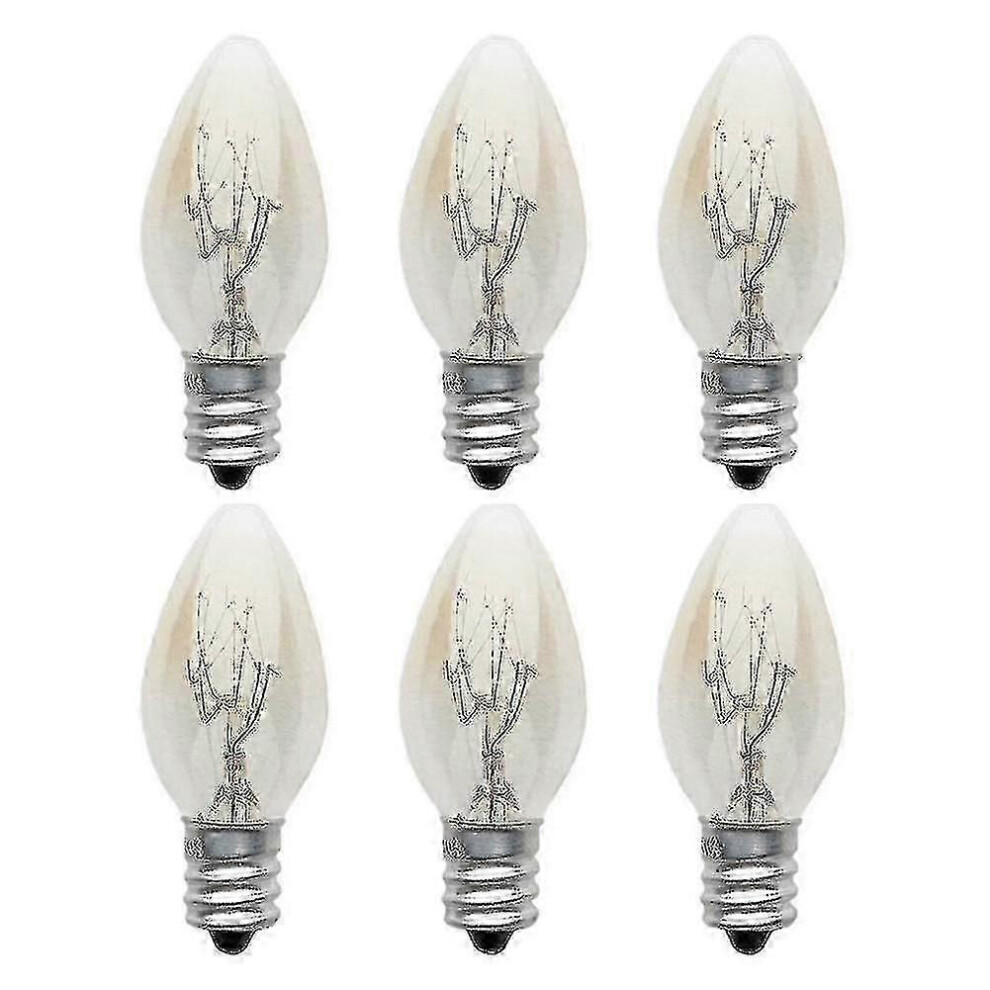 10 Pack E12 220V-240V 10W C7 Warm Filament Incandescent/Tungsten Bulb Candle Bulbs-Hhny White/Light