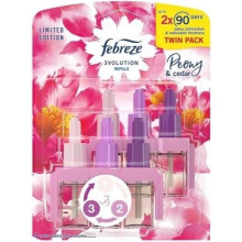 2 x 20ml Febreze 3Volution Plug in refill - Peony & Cedar